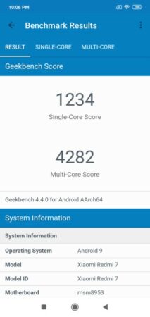 Review Redmi 7: Smartphone 1 Jutaan dengan Snapdragon 632 dan Baterai Tahan Lama 38 Redmi 7 Geekbench