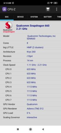 Redmi Note 7 CPU Z 1