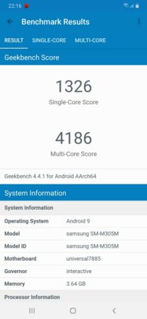 Review Samsung Galaxy M30: Fitur Lebih Menggiurkan, Baterai Tetap Ekstra Besar 42 Galaxy M30 Geekbench