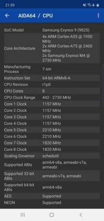 Galaxy Note10 AIDA64 2