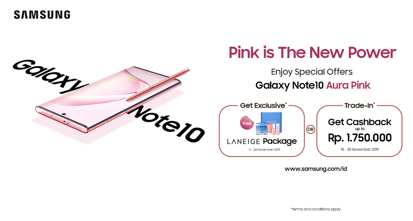 Galaxy Note10 Aura Pink Promo Horizontal
