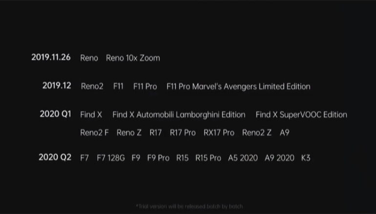 coloros7 jadwal