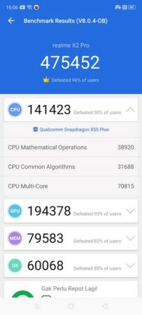 Review realme X2 Pro: Full Speed Flagship dengan Snapdragon 855+ dan Layar 90Hz 40 realme X2 Pro Antutu