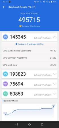 ROG Phone II Antutu 8