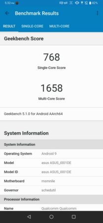 ROG Phone II Geekbench 5