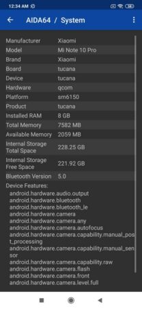 Xiaomi Mi Note 10 Pro AIDA64 3