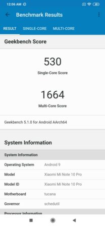 Xiaomi Mi Note 10 Pro Geekbench 5 1