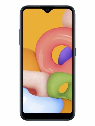 Galaxy A01 Blue Tampak Depan