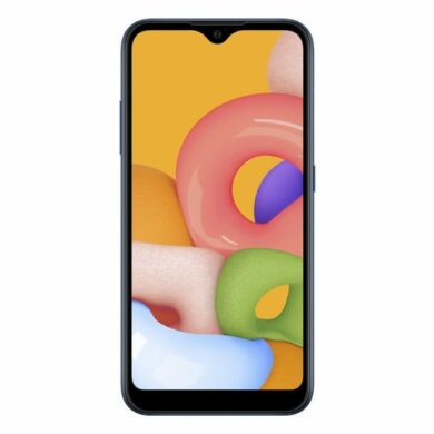 Galaxy A01 Blue Tampak Depan