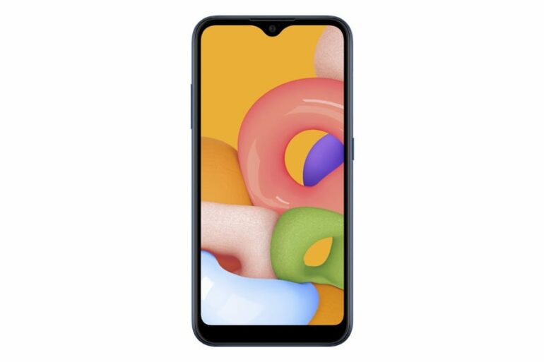 Galaxy A01 Blue Tampak Depan Galaxy A01 Blue Tampak Depan