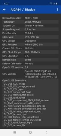 Samsung Galaxy A71 AIDA64 3
