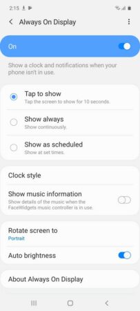 Samsung Galaxy A71 Always On Display 2