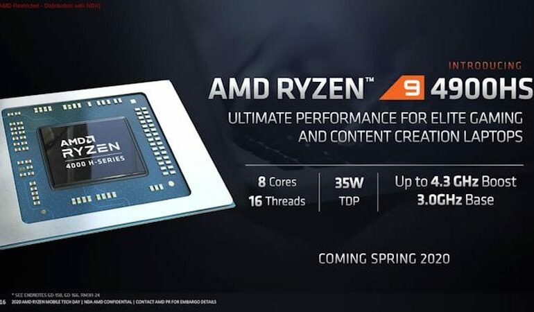 AMD Ryzen 9 4900 HS 1 AMD Ryzen 9 4900 HS 1