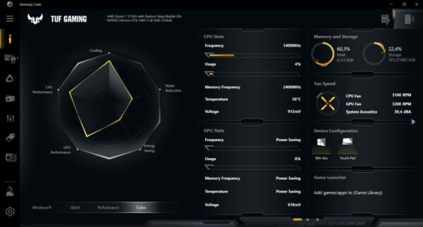 armoury crate ASUS TUF Gaming FX505DU armoury crate ASUS TUF Gaming FX505DU