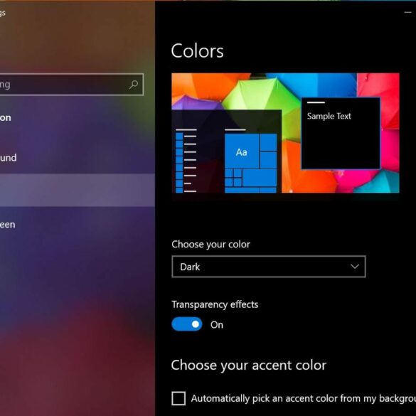 Windows 10 dark mode 1