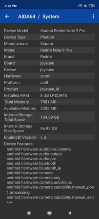 Redmi Note 9 Pro AIDA64 1