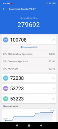 Redmi Note 9 Pro Antutu