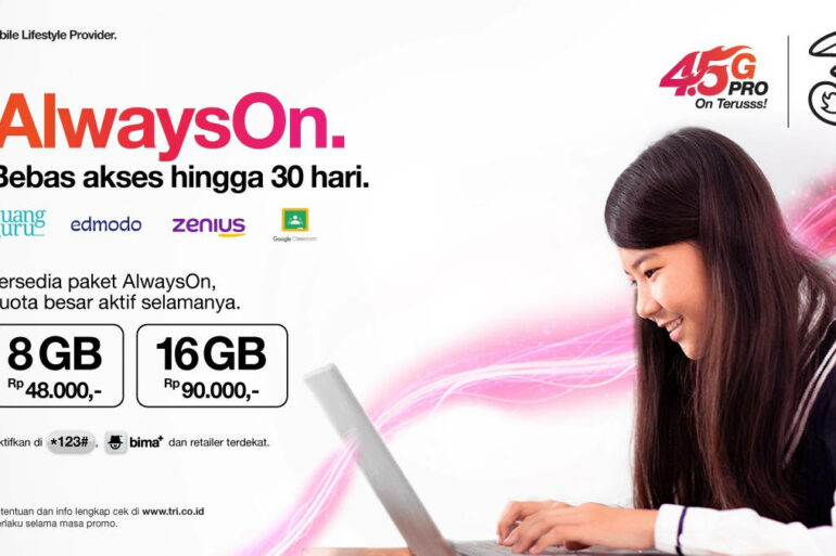 3 Indonesia Hadirkan Paket Internet AlwaysOn dengan Tambahan Kuota untuk Aplikasi Belajar 29 3 back to school promo