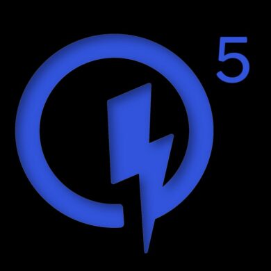 Blue Quick Charge 5 Logo