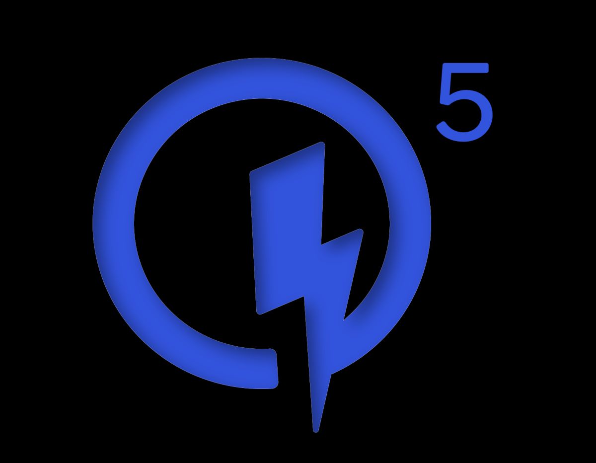 Blue Quick Charge 5 Logo