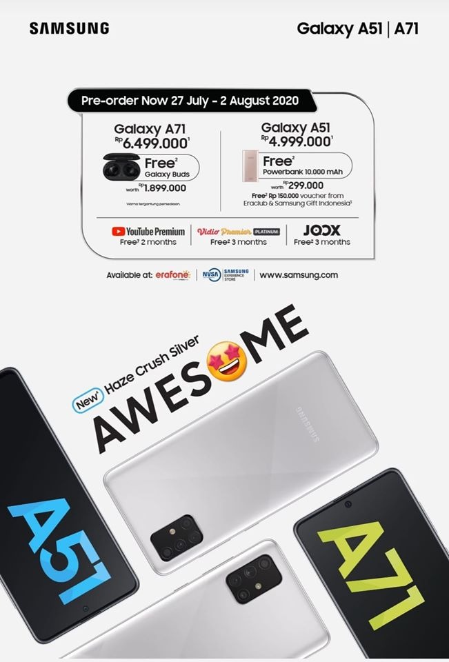 Galaxy A51 Galaxy A71 Haze Crush Silver 1