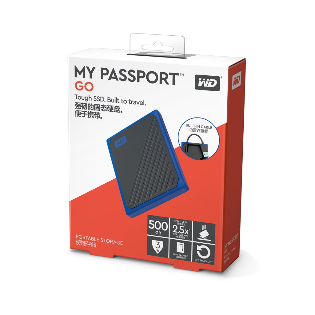 wd my passport go ssd package