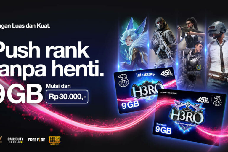 Tri h3ro paket data