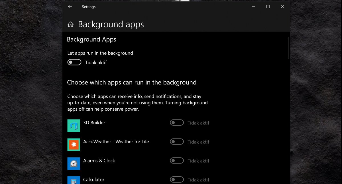 background apps Windows 10 1