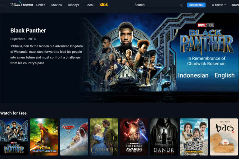 disney hotstar homepage