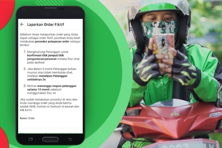 Tampilan Fitur Lapor Ofik di App Driver Gojek Tampilan Fitur Lapor Ofik di App Driver Gojek