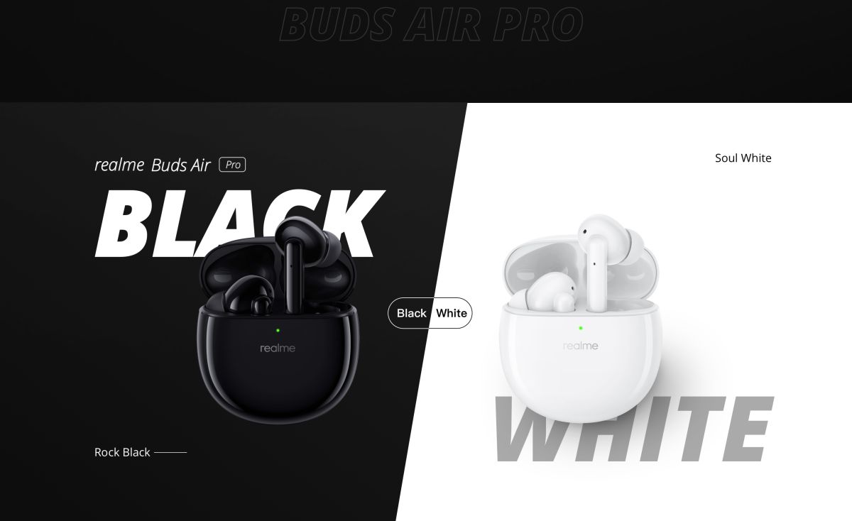 Dua opsi warna realme Buds Air Pro