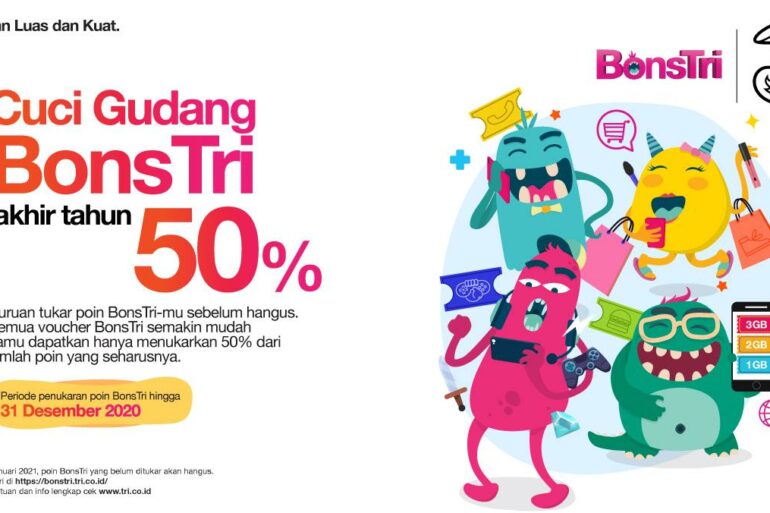 Tukar poin BonsTri diskon 50