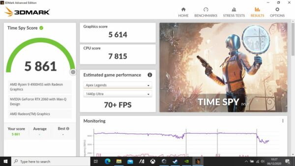Review ASUS ROG Zephyrus G14 (GA401IV-R9R6F8G) 35 3DMark Time Spy