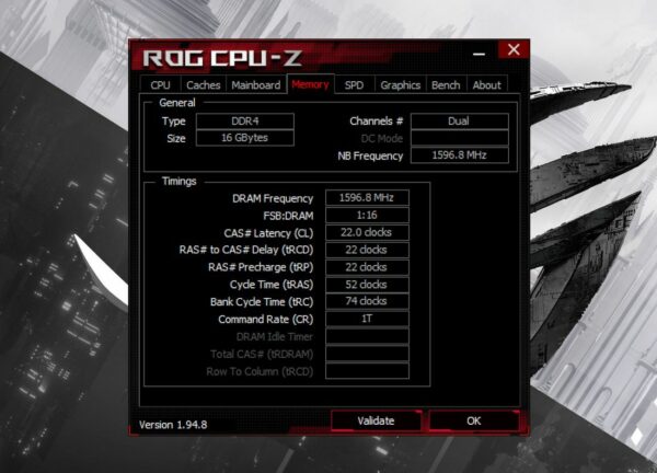 CPU Z ROG Zephyrus G14 2