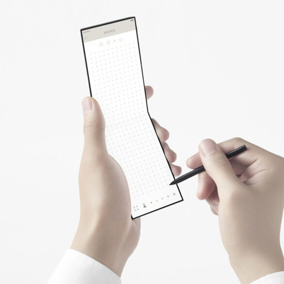 Gandeng nendo, OPPO Pamerkan Desain Konsep Gadget Masa Depan di CIIDE 2020 19 oppo nendo conceptual design slide phone 04