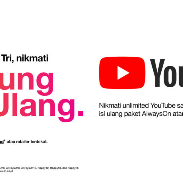 3 indonesia untung isi ulang kuota youtube unlimited