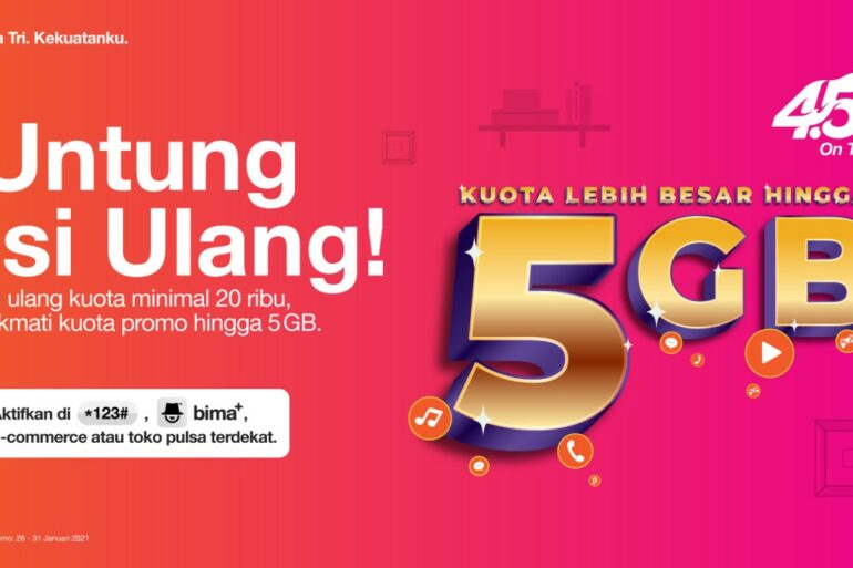 3 promo kuota tambahan