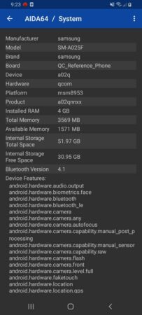AIDA64 Galaxy A02s 1