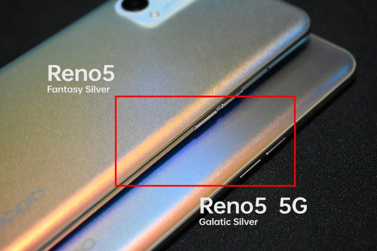 Perbedaan OPPO Reno5 Fantasy Silver dan Reno5 5G Galactic Silver