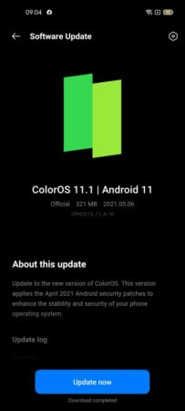 RAM Expansion update ColorOS