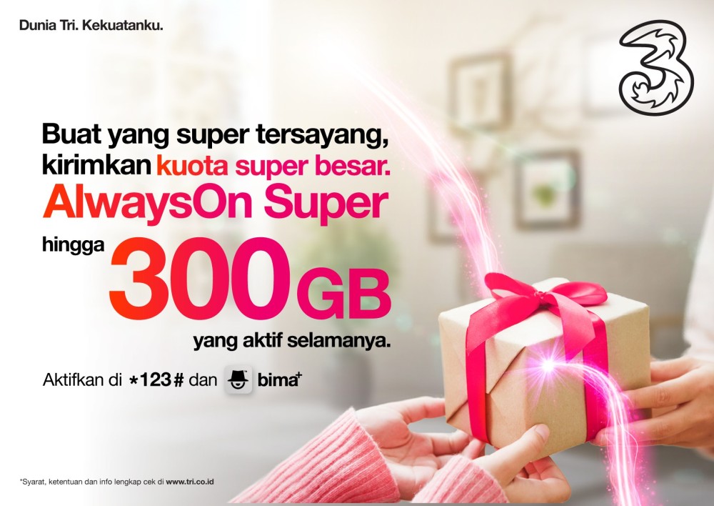 3 Indonesia Always On 300GB
