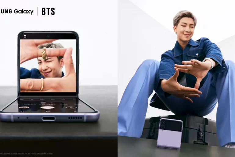 Galaxy Z Flip3 dengan Flex Mode yang memberikan pengguna pengalaman unik dalam menangkap dan membagikan momen Galaxy Z Flip3 dengan Flex Mode yang memberikan pengguna pengalaman unik dalam menangkap dan membagikan momen