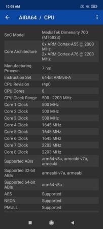 AIDA64 Redmi Note 10 5G 3