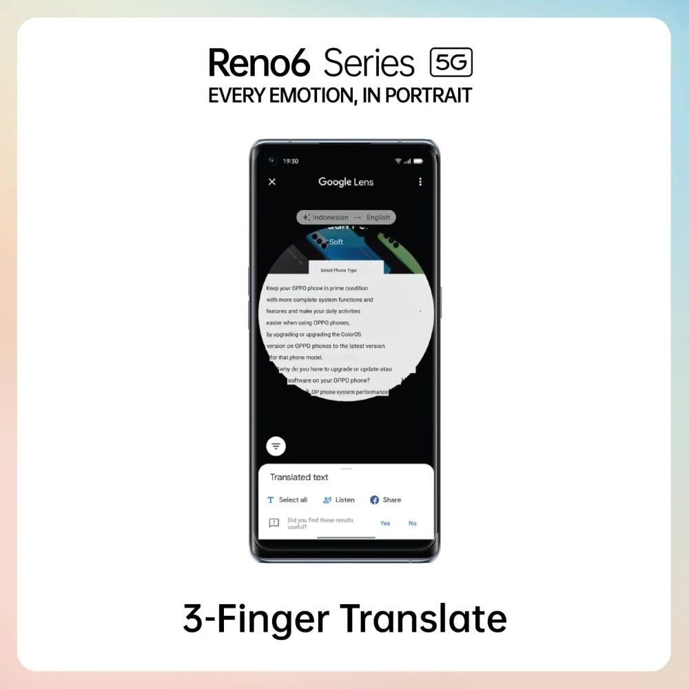 OPPO Reno6 Series 5G Freeform Translate