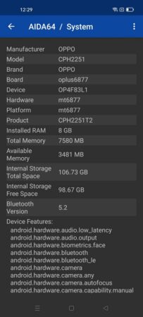 Review OPPO Reno6 5G 40 AIDA 64 OPPO Reno6 5G 1