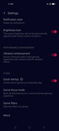 Gaming Features OPPO Reno6 5G 4