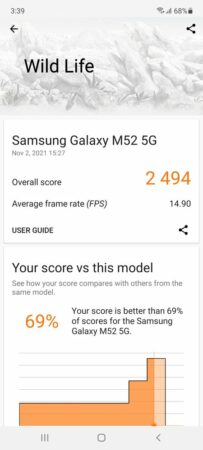 3DMark Galaxy M52 5G