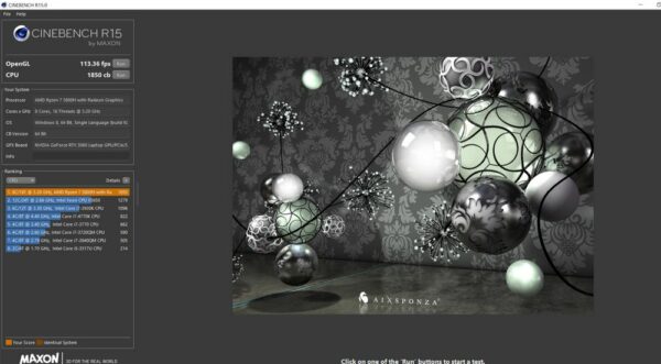 Review Alienware M15 R5 Ryzen Edition 32 Cinebench R15