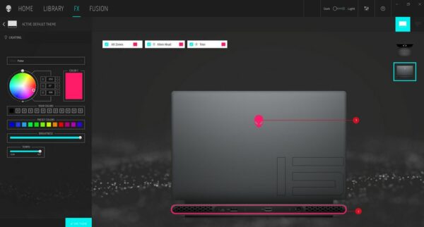 Review Alienware M15 R5 Ryzen Edition 40 Lighting Effect