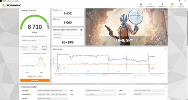 Review MSI GP66 Leopard 29 3DMark Time Spy
